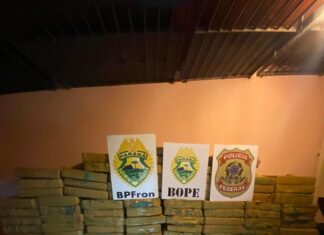 PF, BPFRON e BOPE apreendem mais de uma tonelada de maconha em Iporã/PR