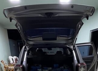 PF e BPFron apreendem carga milionária de eletrônicos em depósito na cidade de Guaíra/PR