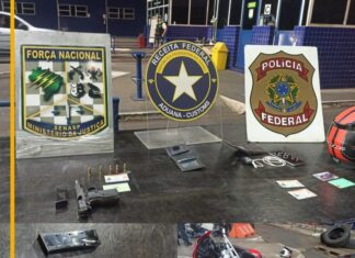 PF, Receita Federal e força nacional prendem dupla de estrangeiros com arma de fogo em Foz do Iguaçu