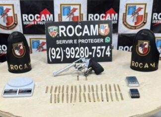 Polícia Militar do Amazonas prende uma mulher e apreende arma e drogas em ações distintas na capital