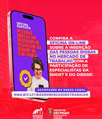 Seminário on-line discute a inserção de pessoas idosas no mercado de trabalho na cidade de São Paulo
