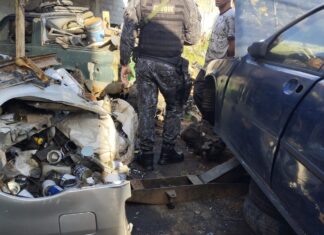 PM descobre desmanche de carros na zona leste e prende homem com carro roubado