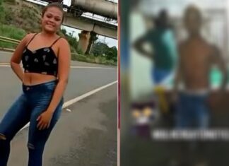 Homem reage a facadas da ex-namorada e a mata em briga no Tocantins, veja o vídeo, cenas fortes