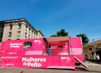 Carretas da mamografia e do empreendedorismo do SP por Todas chegam a Mogi Mirim