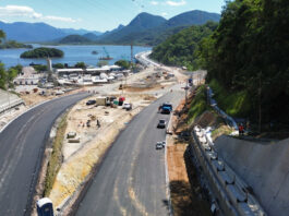 Ponte de Guaratuba inicia revestimento em concreto asfáltico dos acessos